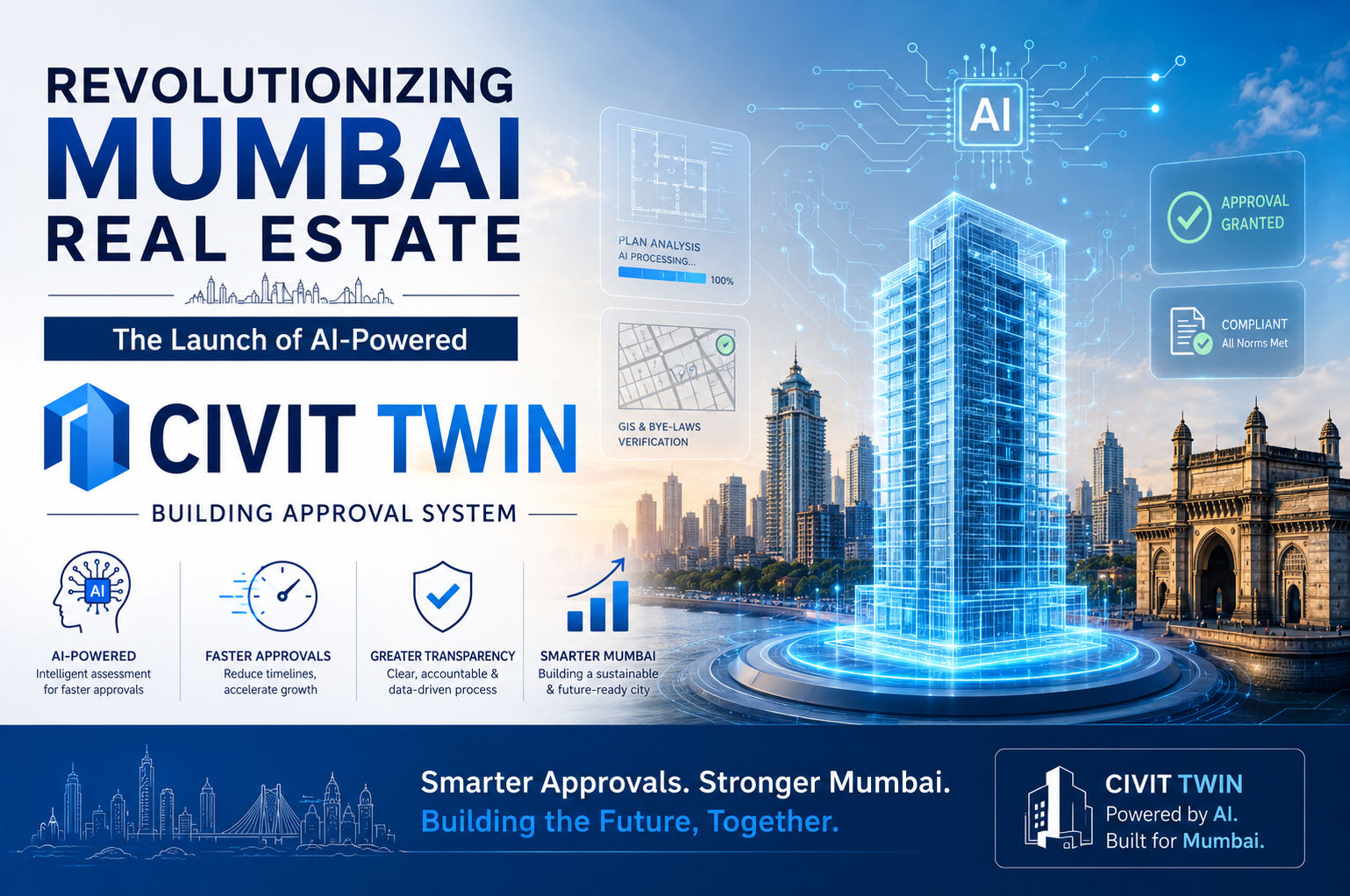 Revolutionizing Mumbai Real Estate The Launch of AI-Powered ‘CIVIT TWIN’ Building Approval System