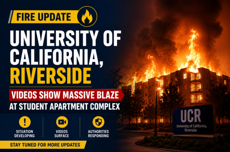 University of California, Riverside fire update Videos show massive blaze at student apartment complex