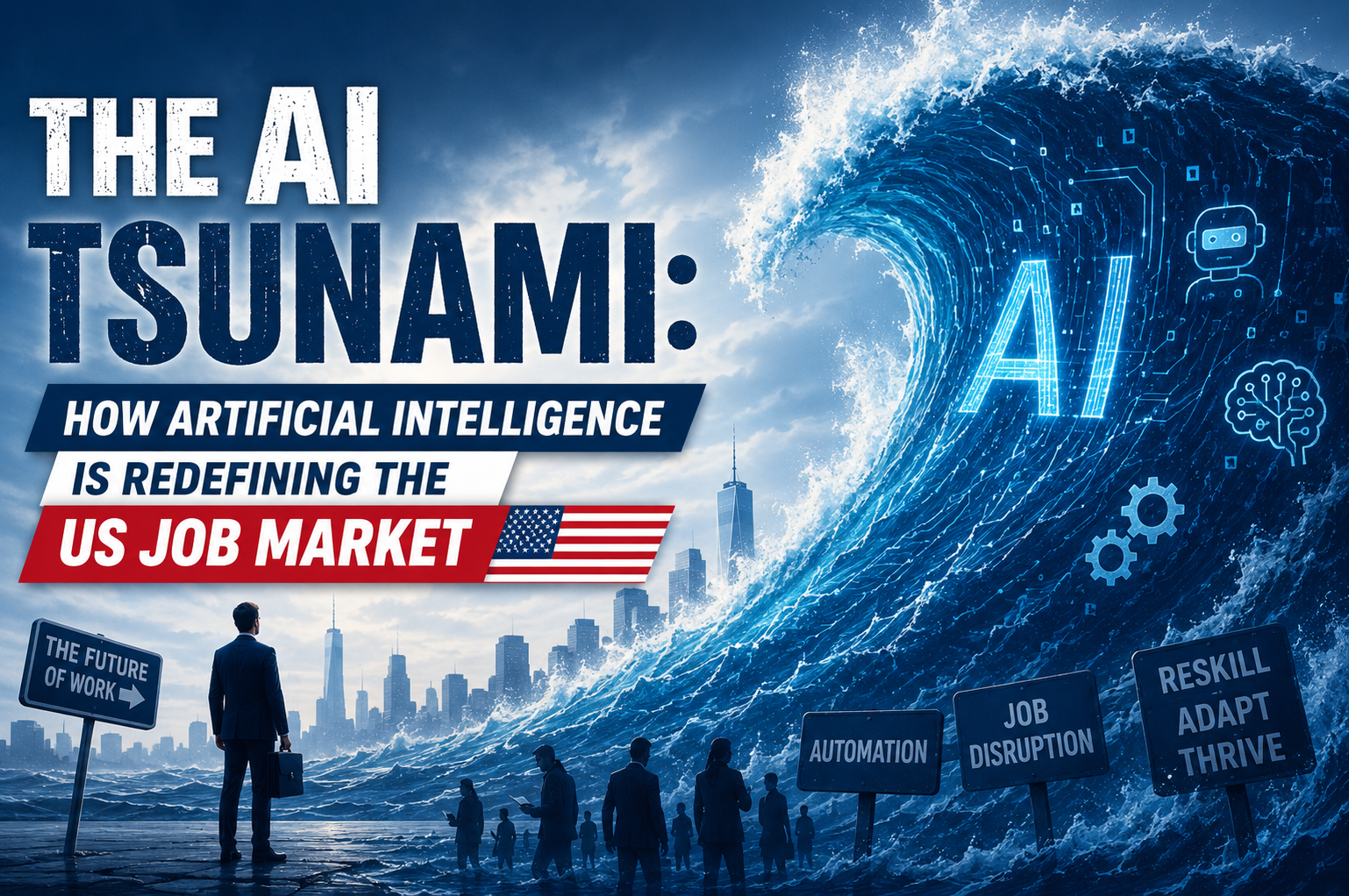 The AI Tsunami How Artificial Intelligence Is Redefining the US Job Market